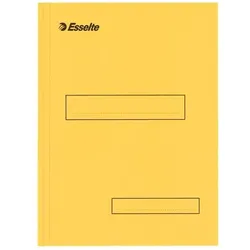 Leitz, Mappe, Esselte Aktenmappe, DIN A4, aus Karton, 160 g/qm, gelb mit 2 Einschlagklappen, 100% recycelbar (A4, 1x)