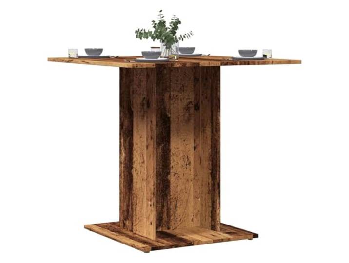 HEFZGDB Esstisch Altholz-Optik 80x80x75 cm Holzwerkstoff mit robuster Tischplatte und minimalistischem Design für Essbereich, langlebig und pflegeleicht, Stabiler Couchtisch