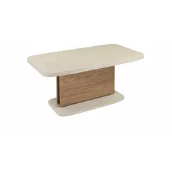 COUCHTISCH höhenverstellbar ausziehbar Cora 110x53x63 Sandstein/Eiche