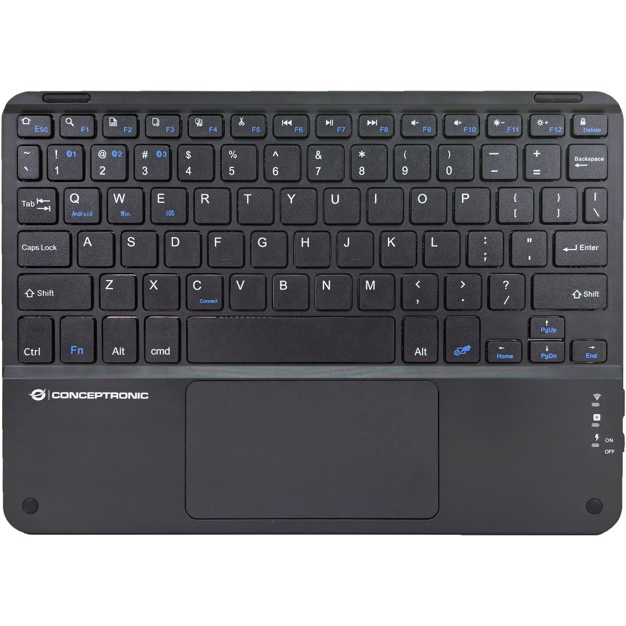 Conceptronic Wireless Tastatur, Layout englisch 10" schwarz