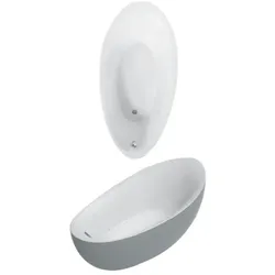 Villeroy und Boch Aveo new generation Sonderform-Badewanne Q194AVE9W1BCV01 190 x 95 cm, speziell, freistehend, mit Ablaufgarnitur, weiß