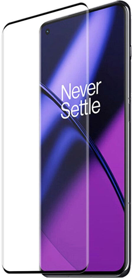 Enkay OnePlus 11 Skærmbeskyttelse Hærdet Glas - Full Fit - Sort