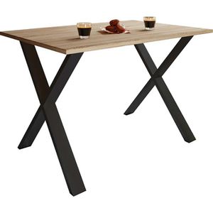 VCM Esstisch Xona X,916797, sonoma eiche, 110 x 76cm, eckig
