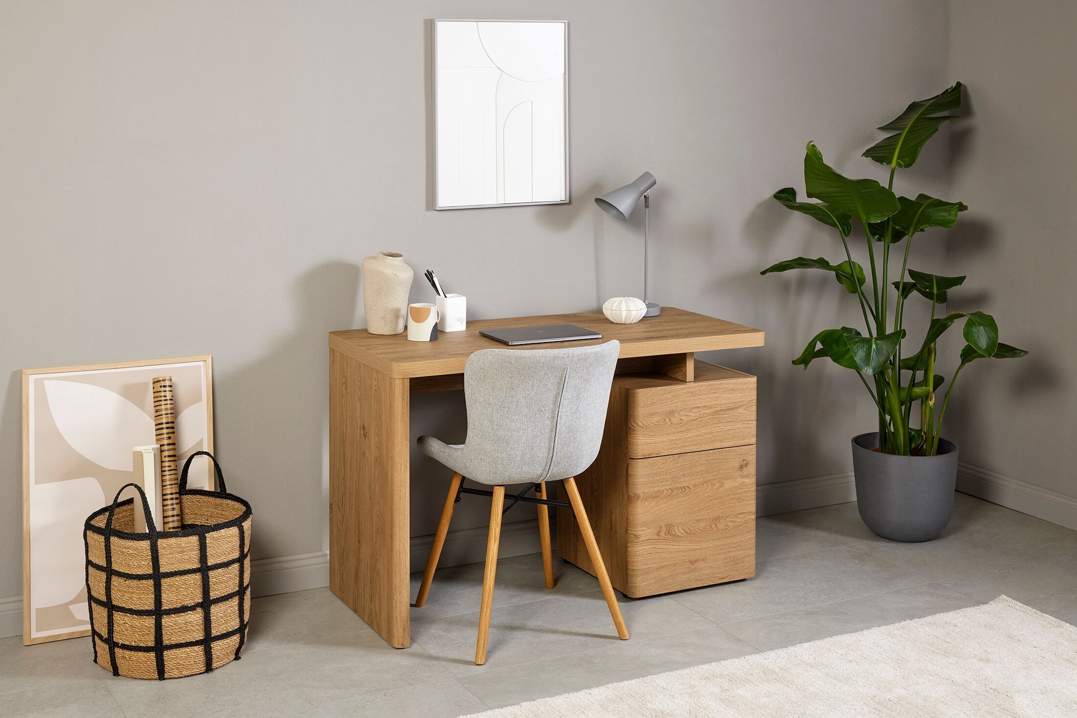 Schreibtisch JAHNKE "CU-LIBRE 120", braun (montana eiche, montana eiche, montana eiche), B:120cm H:76cm T:55cm, Tische, Schreibtisch, platzsparender Arbeitsplatz, 1 Schublade & 1 Tür, Breite: 120 cm montana eiche, montana eiche, montana eiche B/H/T: 120cm