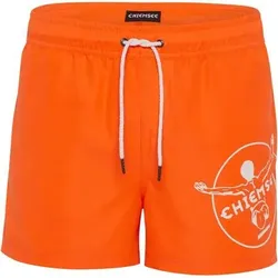 CHIEMSEE Badehose mit CHIEMSEE Print am linken Bein, Größe XL in Orange Orange