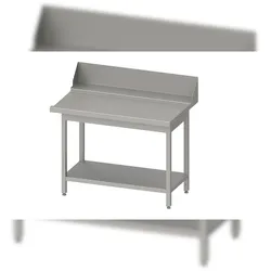 Stalgast Edelstahl Ablauftisch "PRO", Korbführung mit Gefälle, mit Grundboden 1600x750x880 mm, Anbauseite rechts, verschweißt