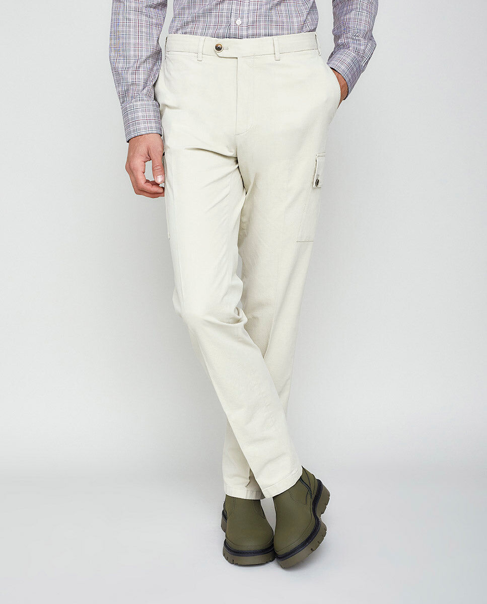 MIRTO Pantalón de hombre regular bolsillos cargo-44 Hombre
