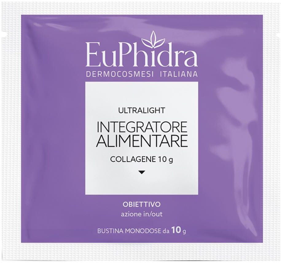 ZETA FARMACEUTICI SpA Euphidra Ultralight Collagene 12 Bustine - Integratore di Collagene Idrolizzato per Pelle Elastico e Tonica