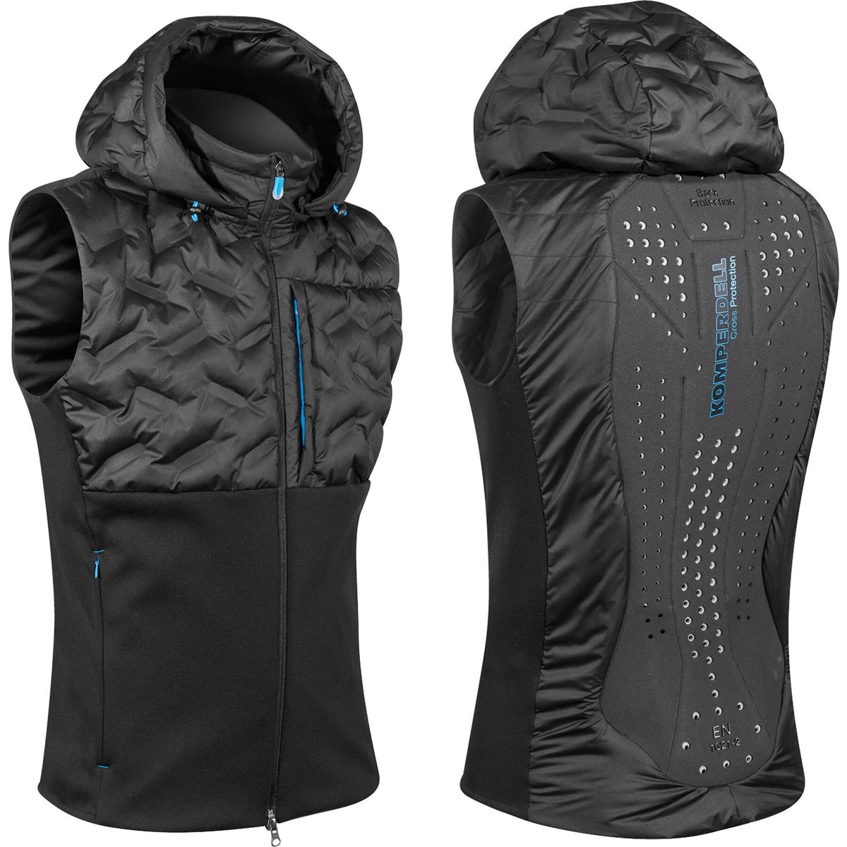 Komperdell Thermovest Men mit Abnehmbarer Hood black/ blue (207) S 6351-207-S