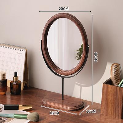 Fusion Finds Retro Vanity Mirror Desktop Oval Makeup Mirror For Bedroom, Dorm & Dressing Table style B