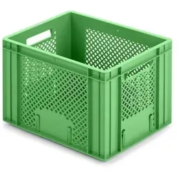 PROREGAL Eurobehälter Obst- und Gemüsekasten | HxBxT 27,2x30x40cm | 26 Liter | Grün | Obst-Gemüsekiste, Obstkorb, Transportbox