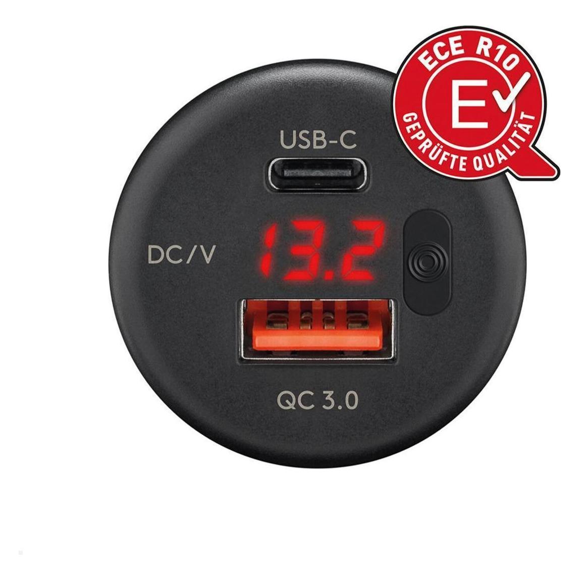 Rammount RAM Mount Einbaucharger offene Kabelenden LED USB-A/USB-C (560027)