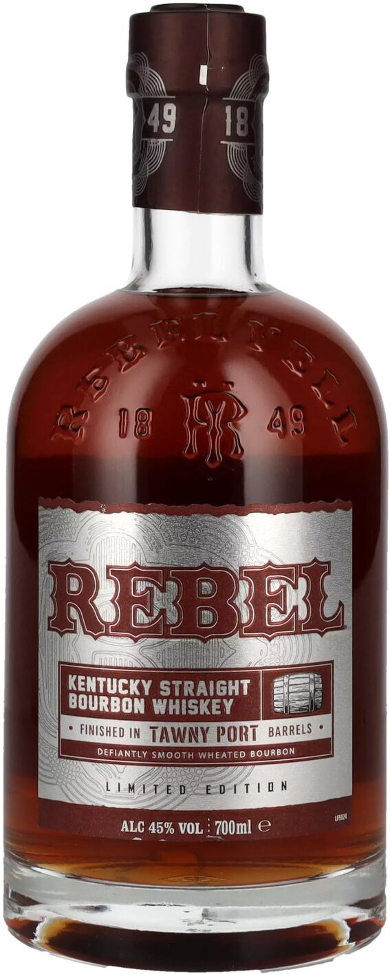 Rebel Yell Whisky Rebel Kentucky Straight Bourbon Whisky TAWNY PORT Barrel Finish 45% Vol. 0,7l