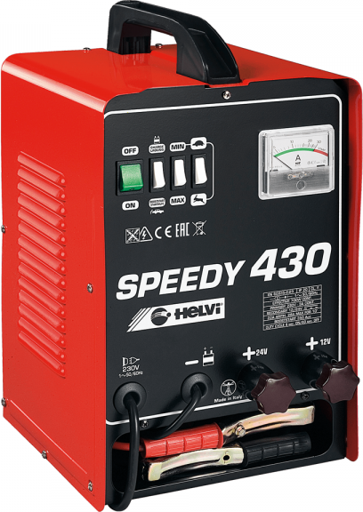 Helvi Speedy 430 - Caricabatterie e avviatore portatile - 12/24 V - Monofase