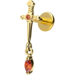 Titan Labret mit Innengewinde DOLCH + KRISTALLTROPFEN