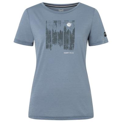 super.natural - Women's Wonder Wald Tee - Merinoshirt Gr S flint stone / various