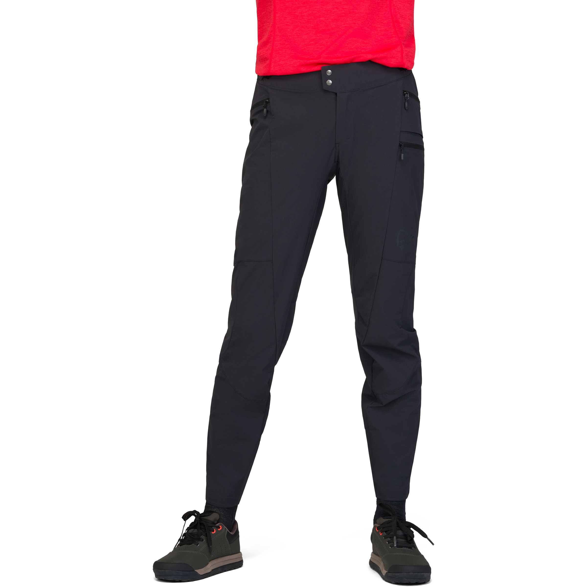 Norrona Fjørå Flex1 Tech Hose Damen Softshellhose schwarz Größe L Mountainbike | Commuting Elastisch