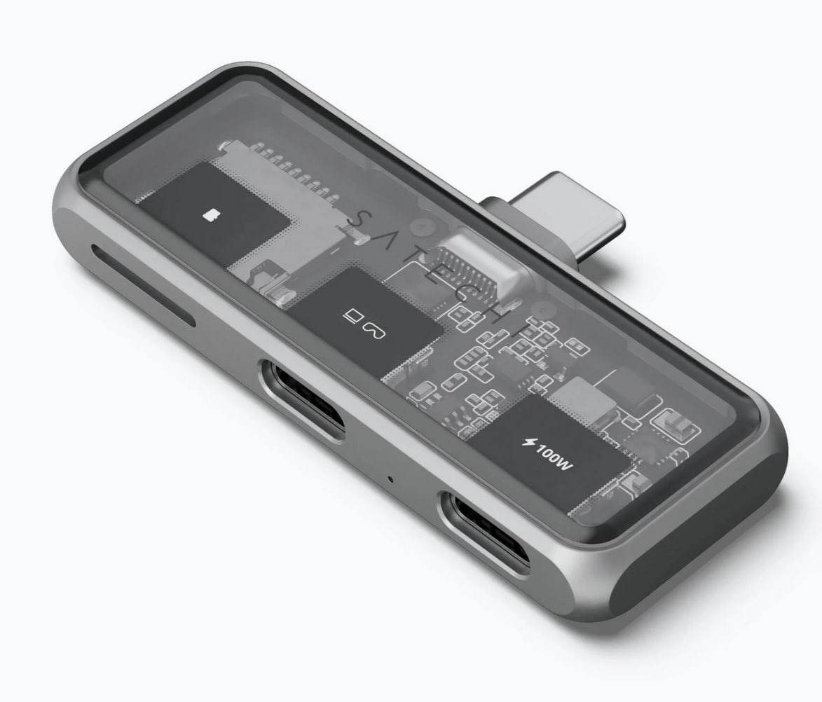 Satechi Mobile XR Hub 2-Port USB-C (1x 100W PD) mit microSD Reader Space Grau