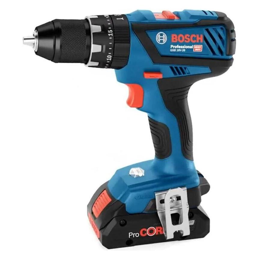Bosch Professional Akku-Schlagbohrschrauber GSB 18V-28 (Set inkl. L-Case Pick&Click) (Schlagbohrschrauber) (06019E710B)