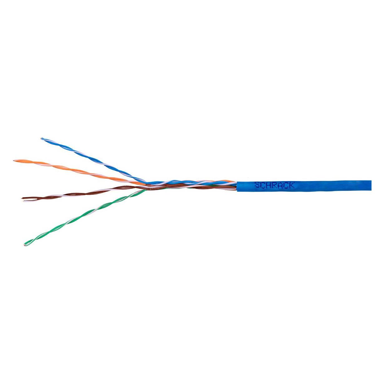 Schrack Kabel U/UTP Cat5e AWG24 PVC Eca modrý (U/UTP, CAT5e, 305 m) (HSEKU424P1)