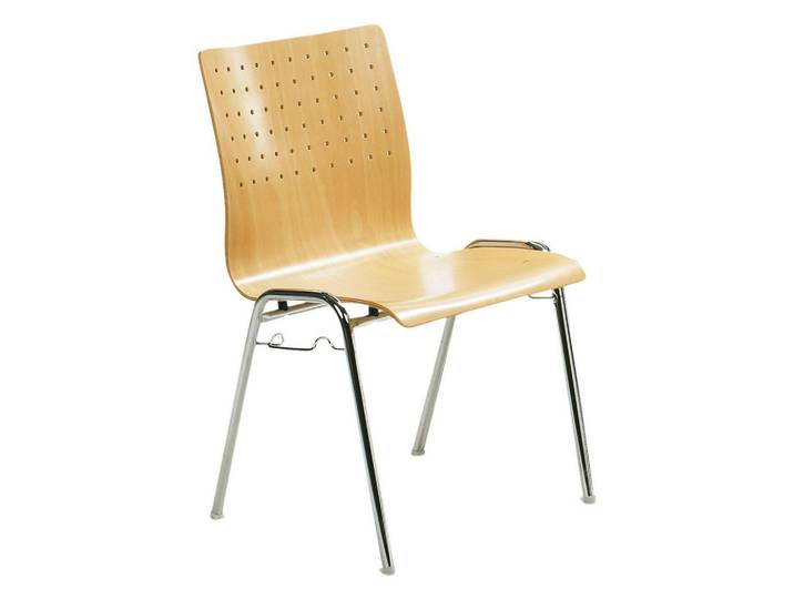 Besucherstuhl My Arcado Stapelbar Buchef. teilmassiv