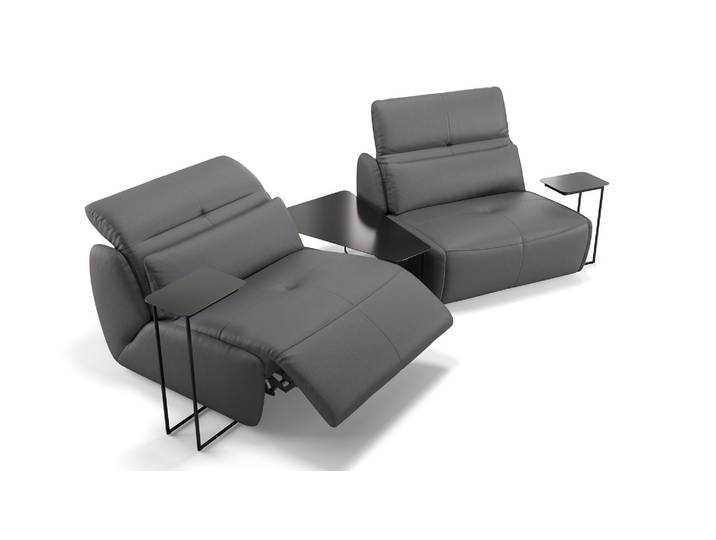 Leder Couch MODICA mit Sitzverstellung Kinosofa Heimkino