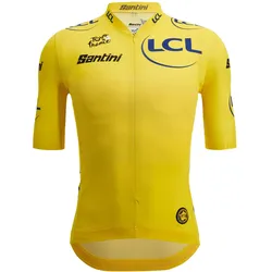 Santini, Herren, Velotrikot, Kurzarmtrikot TDF 2025 LEADER PROFI Herren (M), Gelb, M