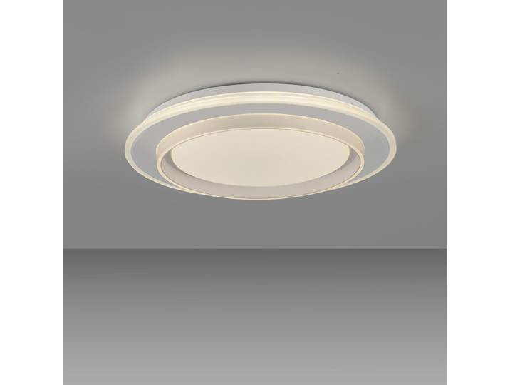 Plafonnier LED Ø 40cm Blanc Fer laqué Polycarbonate LED Module LED