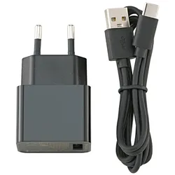 Nuindie USB-C Ladekabel inkl Netzteil schwarz