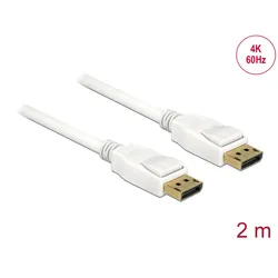 Delock DP1.2-Kabel 2m weiß