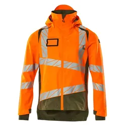 Warnschutz Regenjacke zweifarbig "ACCELERATE SAFE" - S - orange/moosgrün