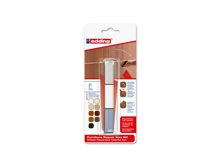 Edding Möbelreparaturwachs-Set Weiss