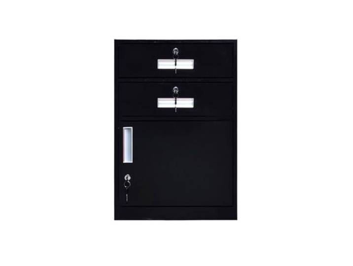 Büroschrank Daten-Büroschrank, Nachttisch, Kleiner Schrank, Blechschrank, Aktenschrank, kurzer, Schublade unter dem Schreibtisch, Aktivitätsschrank(Schwarz)
