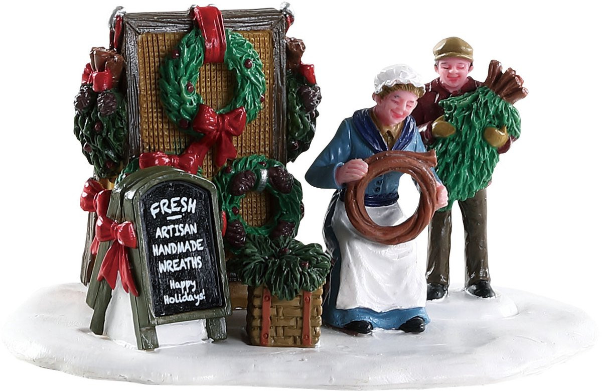 Lemax Kerstdorp handgemaakte kransen 83362