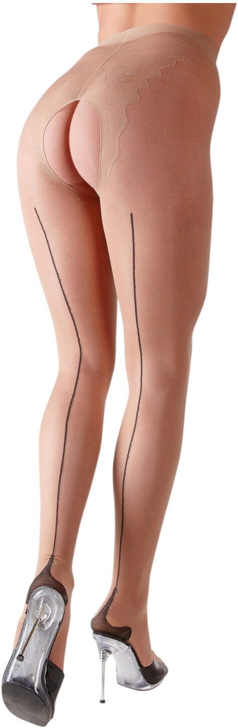 Cottelli - Striped Sexy Stockings (Nude) - 2