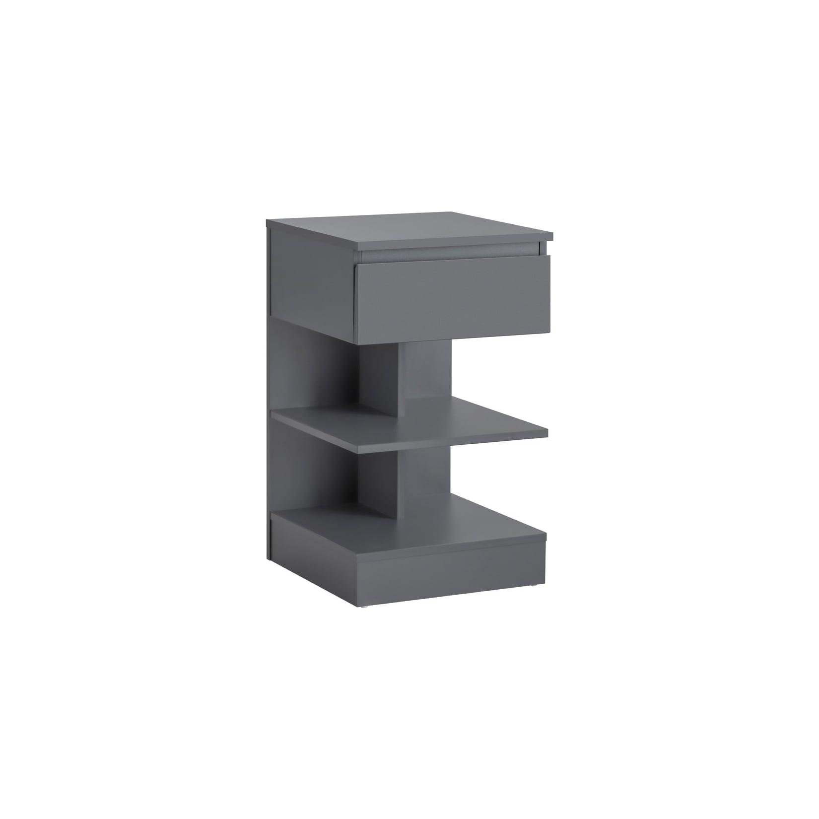 SoBuy Nachttisch mit 1 Schublade Hellgrau 39x39x65cm Modern