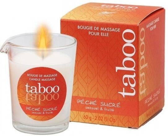 RUF Bougie de Massage Taboo Arôme Pêche Sucre Nectarine - 60 gr