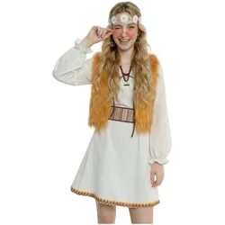 Metamorph Hippie Kostüm Kleid Fasching Karnevalskostüm Damen (38)
