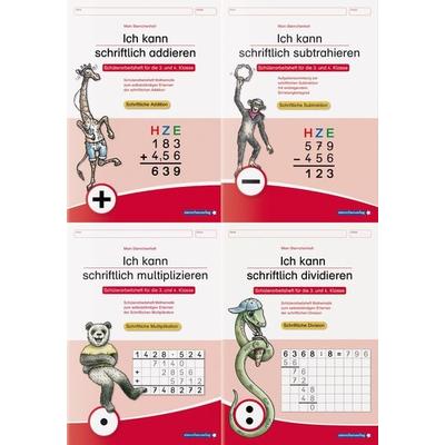 Ich kann schriftlich addieren, subtrahieren, multiplizieren und dividieren im Set, Taschenbuch von Sternchenverlag GmbH, Sternchenverlag,