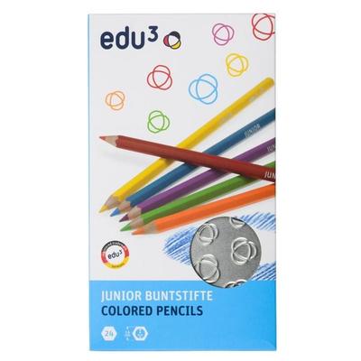 edu³ Junior sechskant Buntstifte, 24er Set