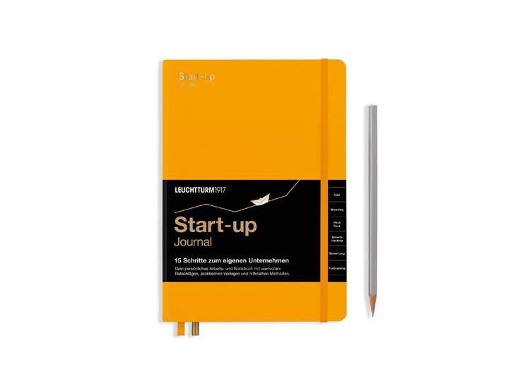 Notizblock Leuchtturm Start-Up Journal , orange, Schreibblöcke, Notizblock