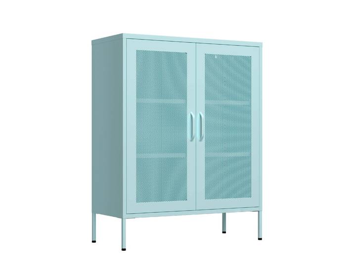 Kommode Metall BRANDO 80 x 101 cm mint