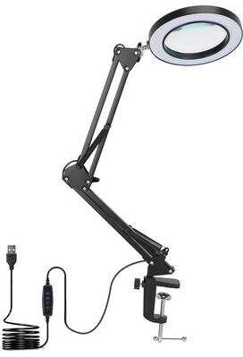 All Categories Goods Magnifying Glass Desk Lamp With Clamp, LED Light, Adjustable Brightness, Light Modes, Stand For Reading Magnifying Glass Desk Lamp With Clamp, LED Light, Adjustable Brightness, Light Modes, Stand For Reading