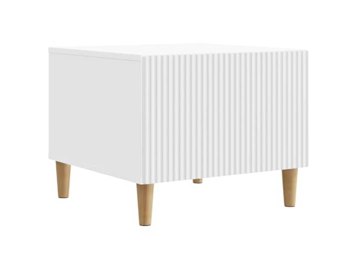 IBUQDDV Couchtisch mit Schubladen Weiß 49 x 50 x 40 cm Holzwerkstoff Großes Fach, Regal, kompakte Bauweise, pflegeleichte Oberfläche, für Wohnzimmer, Büro, Empfangsbereich