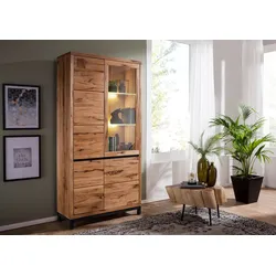 Vitrine Wildeiche 103x40x205 natur geölt VILLANDERS #101