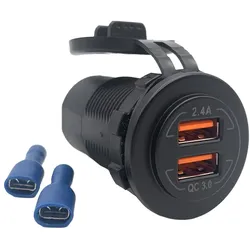 Offgridtec USB Doppelsteckdose 12V/24V 5V/4,8A - 3,6V/32W