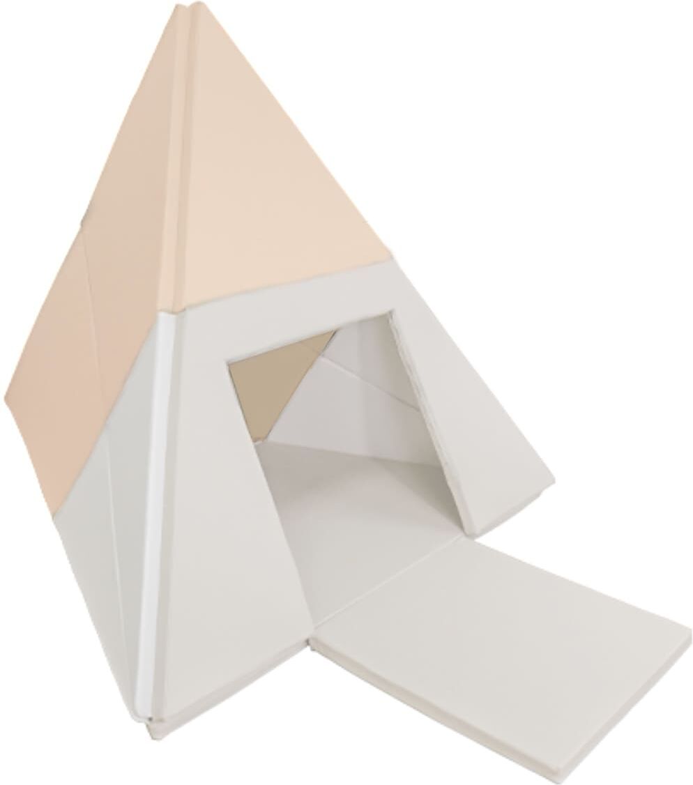 Monkey-Gym Tente tipi 3-en-1 - blanc-beige