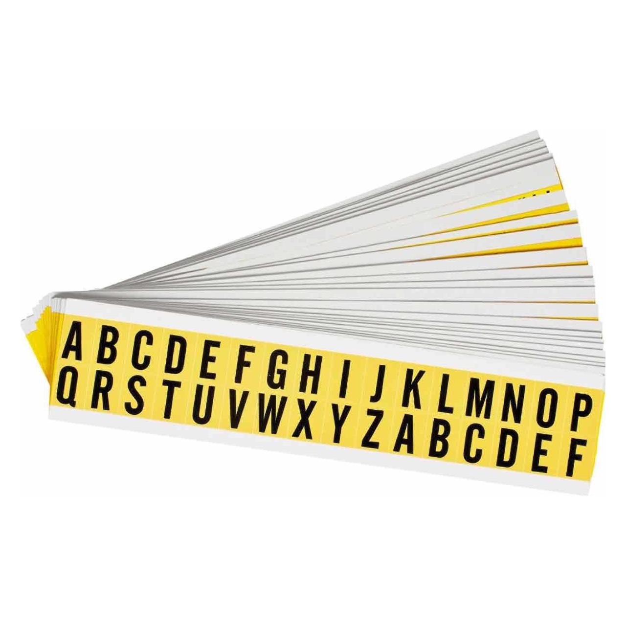 Brady 3420-LTR Kit, B-499, Nylongewebe, Beschriftung: Buchstabenset (A-Z), Schwarz auf Gelb, 14 x (3420-LTR KIT)
