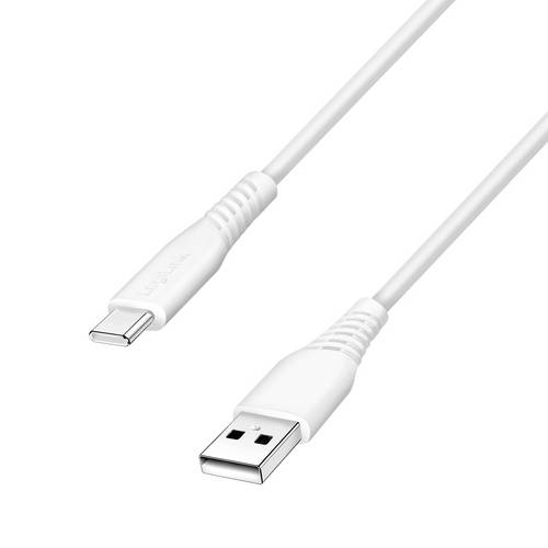 LogiLink USB-C Kabel USB 2.0 USB-C Stecker, USB-A Stecker 0.3m Weiß CU0250