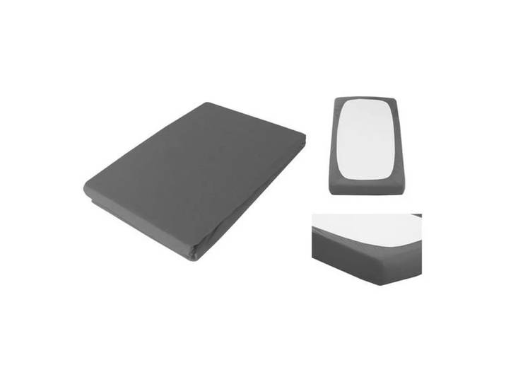 Living Home - Topper Elastic Jersey Fixleintuch Topper, 200X200CM, Titangrau